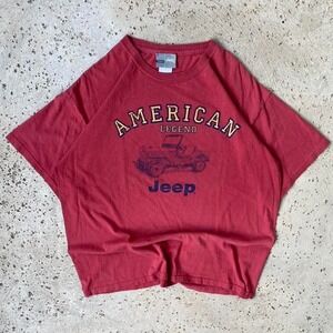 Vintage Jeep American Legend Driving Promo Red Shirt Size XL